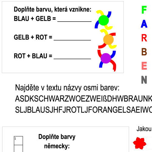 Němčina – barvy