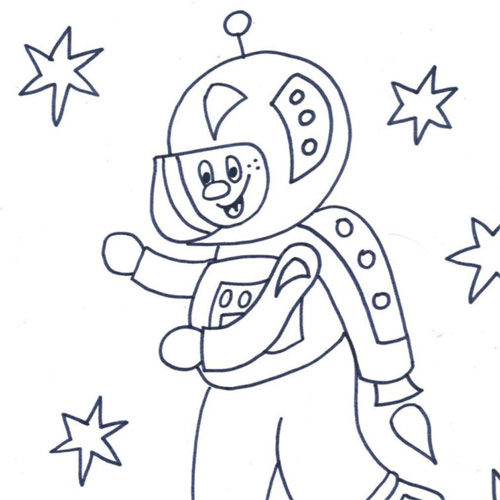 Omalovánka - kosmonaut