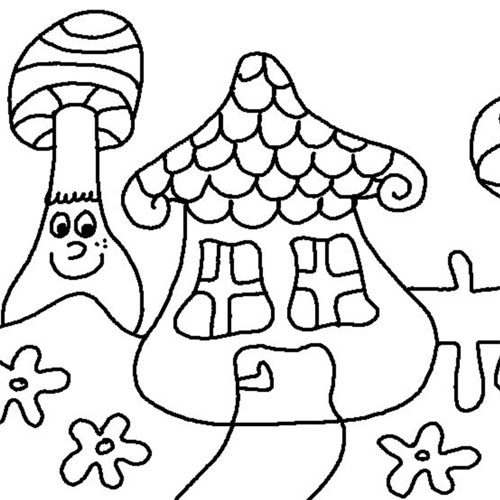 Omalovánka – kouzelný domek